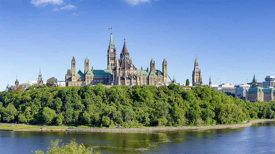 Photo of Parliament Hill in Canada's Capital City of Ottawa
